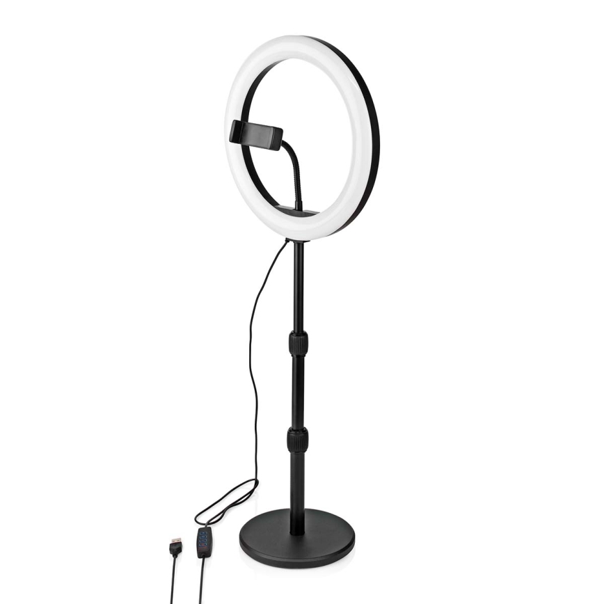 LED Димируема лампа със стойка и поставка за влог LED/6W/USB 2700-6700K