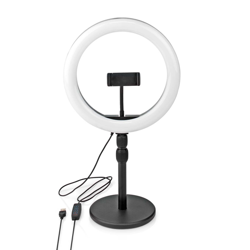 LED Димируема лампа със стойка и поставка за влог LED/6W/USB 2700-6700K