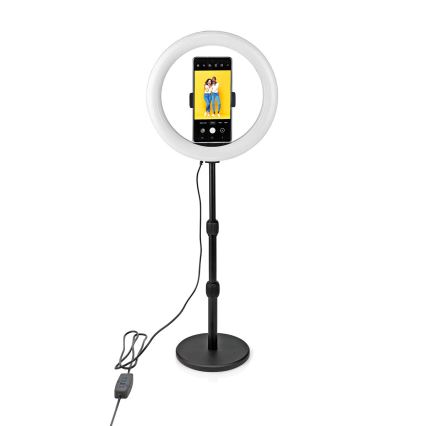 LED Димируема лампа със стойка и поставка за влог LED/6W/USB 2700-6700K