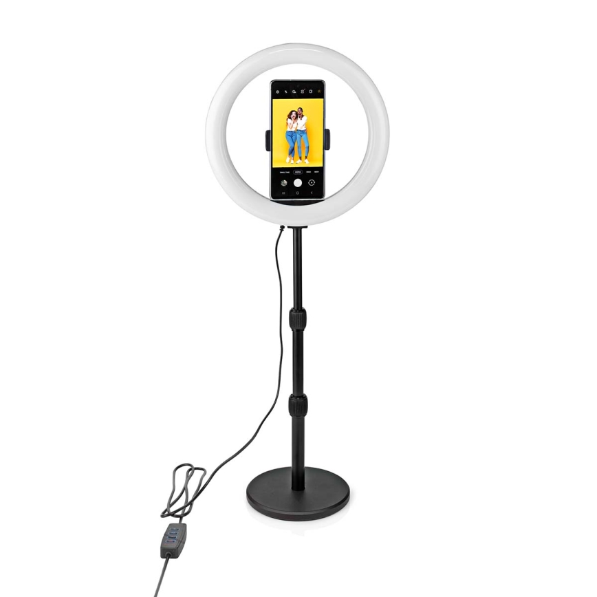 LED Димируема лампа със стойка и поставка за влог LED/6W/USB 2700-6700K
