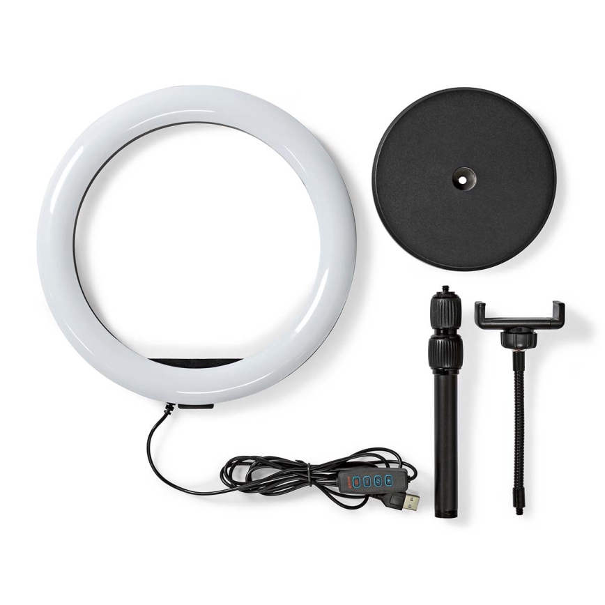 LED Димируема лампа със стойка и поставка за влог LED/6W/USB 2700-6700K