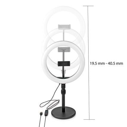 LED Димируема лампа със стойка и поставка за влог LED/6W/USB 2700-6700K