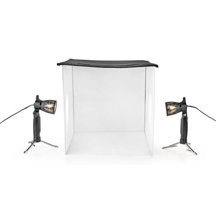 LED Преносимо фото студио 2xGU10/5W/230V