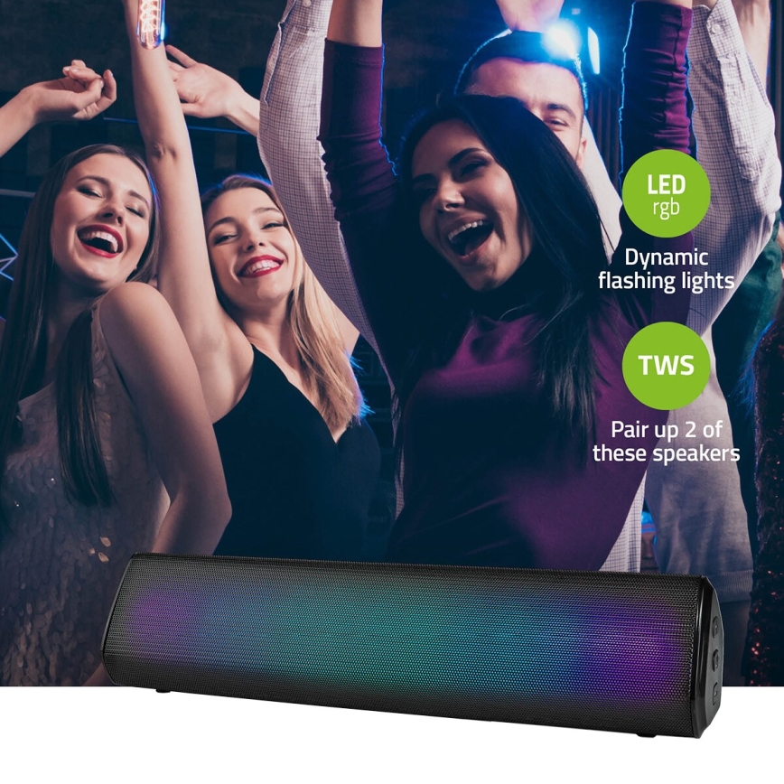 LED RGB Акумулаторна тонколона 18W/1200 mAh