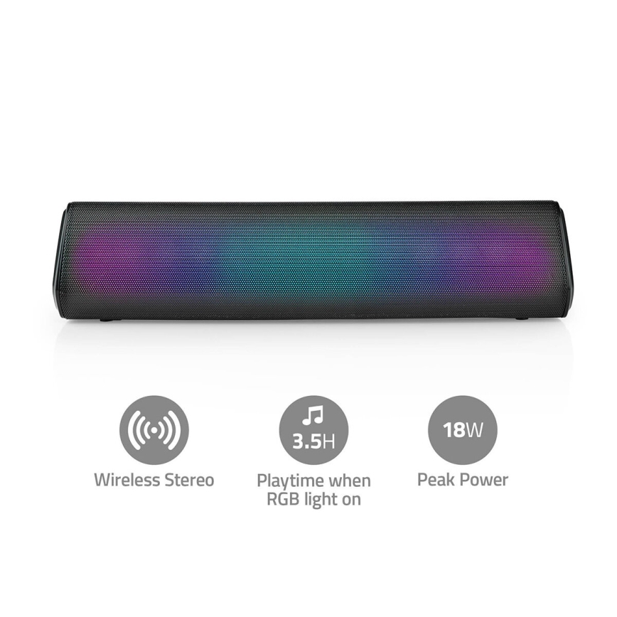 LED RGB Акумулаторна тонколона 18W/1200 mAh