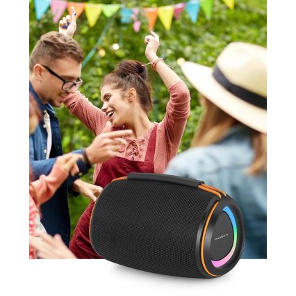 LED акумулаторна колонка 40W/1200 mAh IPX4 черна