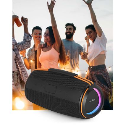 LED презареждаем високоговорител 60W/2000 mAh IPX4 черен