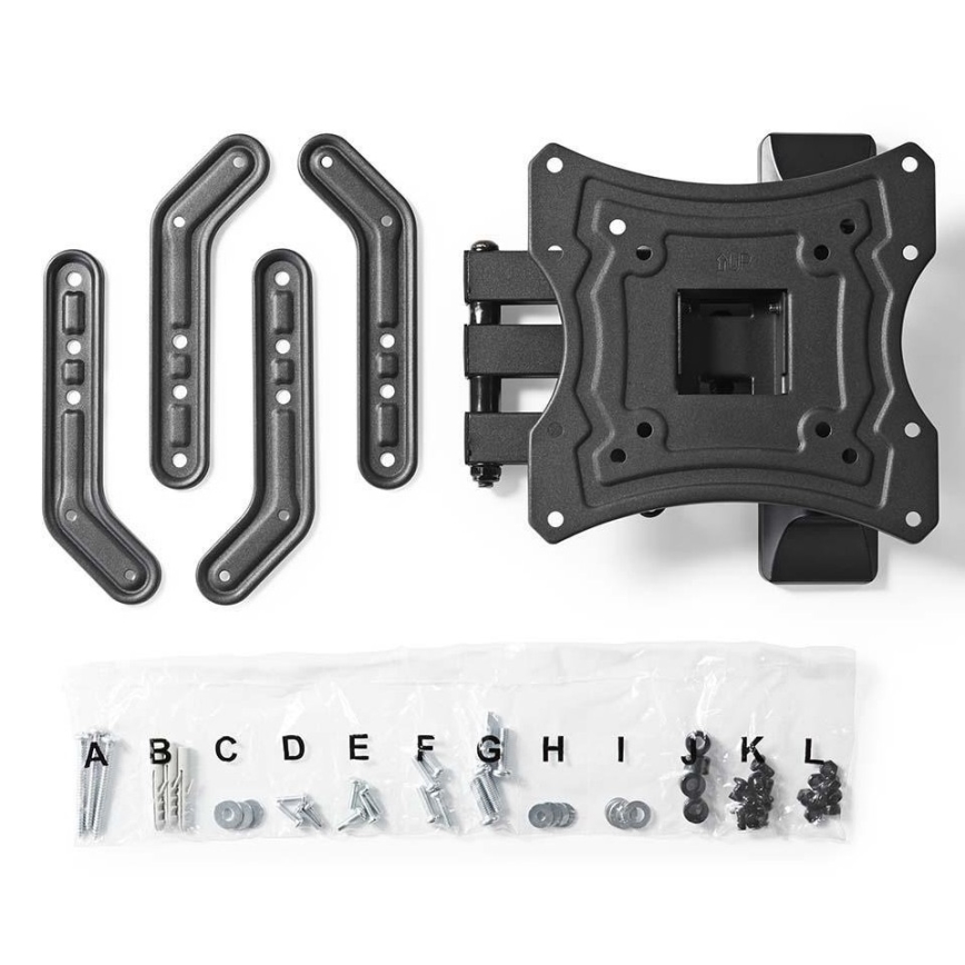 Nedis TVWM1530BK - Full Motion стенна стойка за телевизор 23-55 / 3 точки на въртене