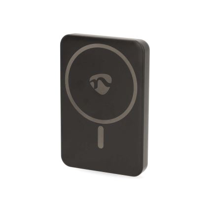Магнитна Power Bank 2 в 1 с безжично зареждане MagSafe 5000 mAh, черна