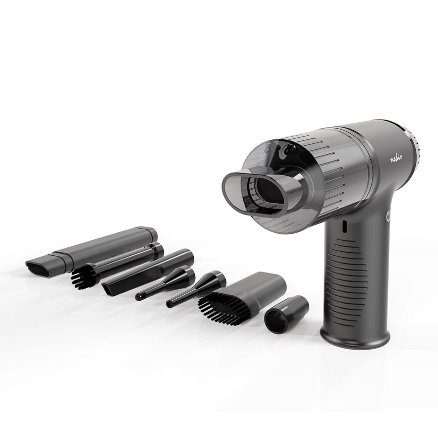 Преносим безжичен прахосмукачка 2 в 1, 90W/6000 mAh, сив/черен