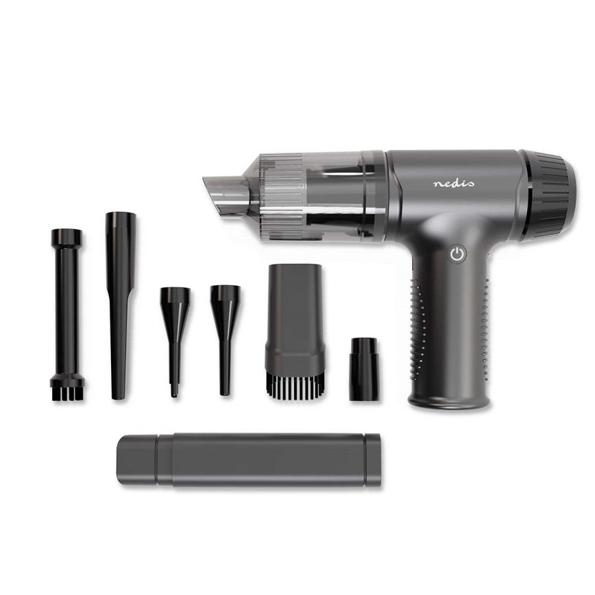 Преносим безжичен прахосмукачка 2 в 1, 90W/6000 mAh, сив/черен