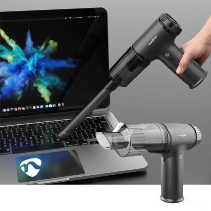 Акумулаторна ръчна прахосмукачка 2в1 90W/6000 mAh сив/черен