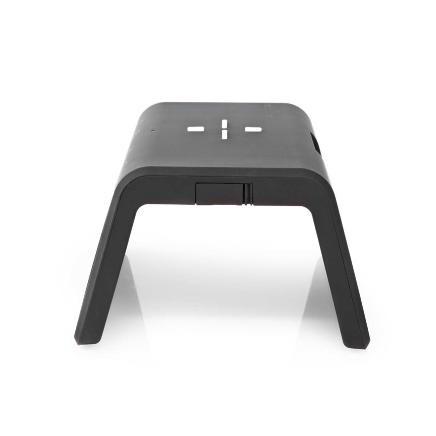 Будилник с LCD дисплей и безжично зарядно 15W/5V 1xCR2032 черен