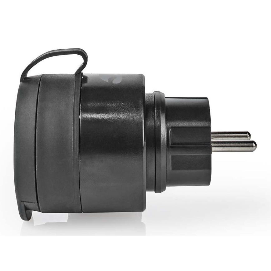 Умен контакт 3680W/230V/Schuko Тип F/16A Wi-Fi IP44 черен