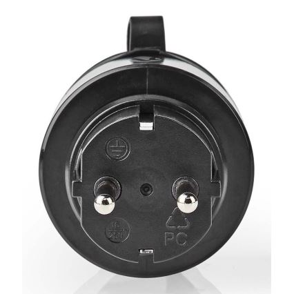 Умен контакт 3680W/230V/Schuko Тип F/16A Wi-Fi IP44 черен