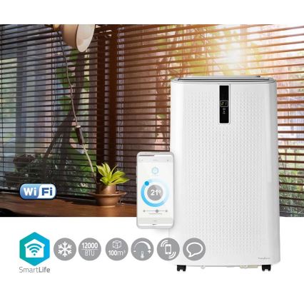 Умен мобилен климатик 3 в 1 с пълен комплект аксесоари 1357W/230V 12000 BTU Wi-Fi + дистанционно управление
