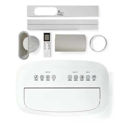 Интелигентен мобилен климатик 3в1 включен пълен к-кт аксесоари 1800W/230V 16000 BTU Wi-Fi + дистанционно управление