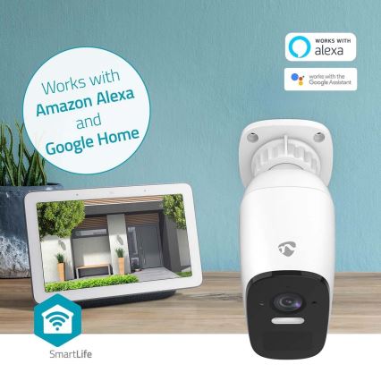 Интелигентен екстериорен акумулаторен камера със сензор SmartLife 4MP Quad HD 1440p 5V/5200mAh Wi-Fi Tuya IP66
