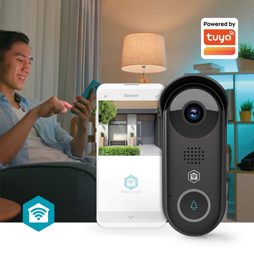 Умен видео звънец със сензор за движение SmartLife 5V Full HD 1080p IP54 Wi-Fi Tuya