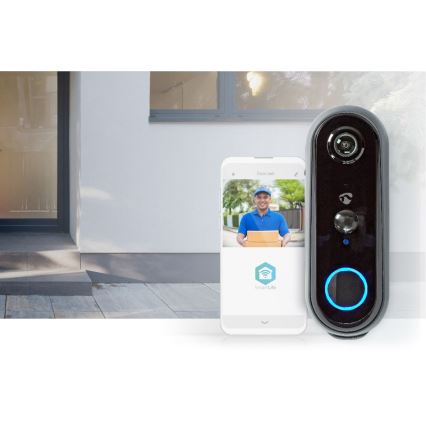 Видео звънец за врата със сензор за движение Full HD 1080p 5200 mAh Wi-Fi IP54