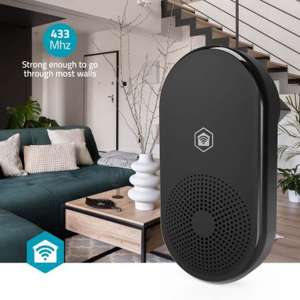 Гонг за звънец SmartLife Wi-Fi, черен