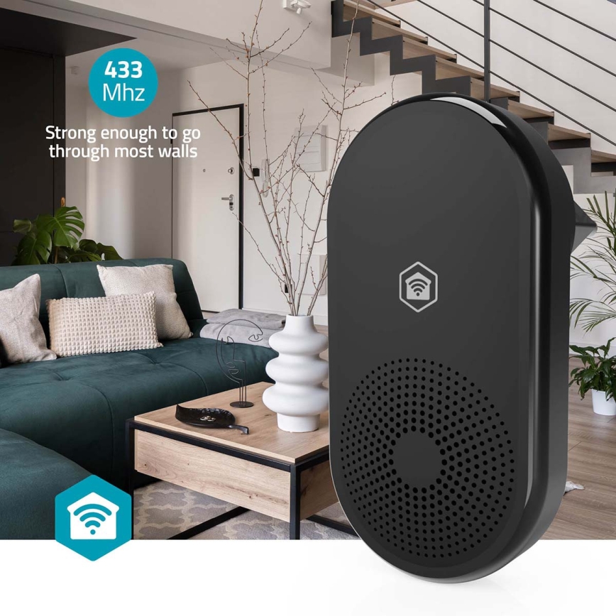 Гонг за звънец SmartLife Wi-Fi, черен
