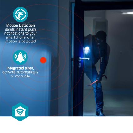 Умна камера Smartlife 5V, 3 MP, Full HD 1296p, Wi-Fi, Tuya