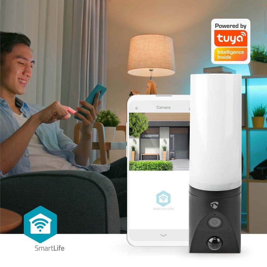 Външна смарт камера SmartLife Full HD 1080p с LED осветление Wi-Fi Tuya IP65