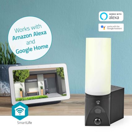 Външна смарт камера SmartLife Full HD 1080p с LED осветление Wi-Fi Tuya IP65