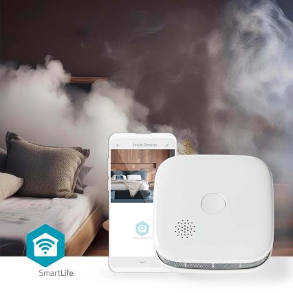 Детектор за дим SmartLife 3V/1xCR123A Wi-Fi Tuya