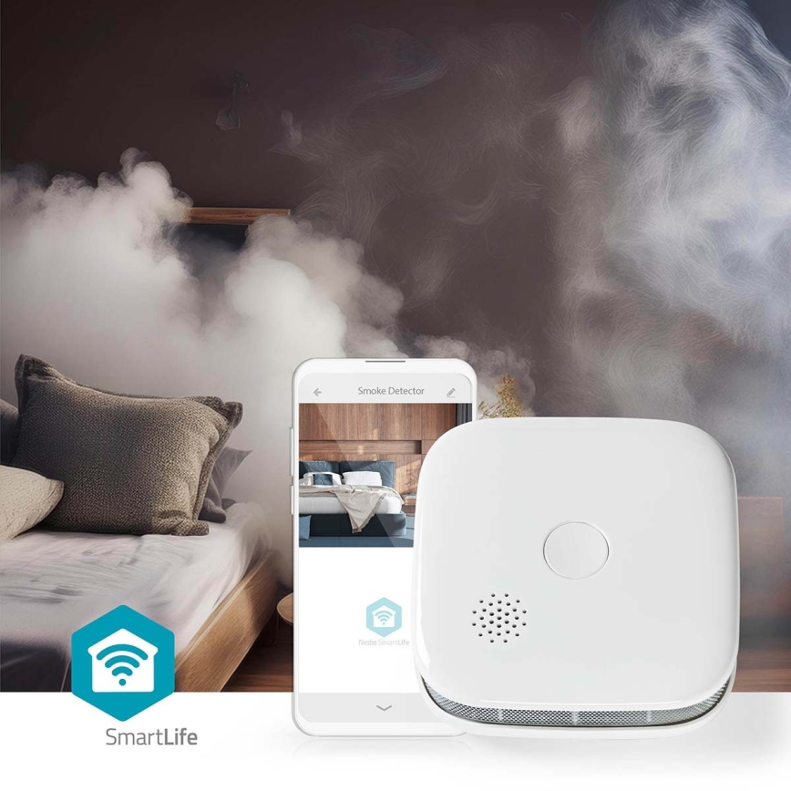 Детектор за дим SmartLife 3V/1xCR123A Wi-Fi Tuya