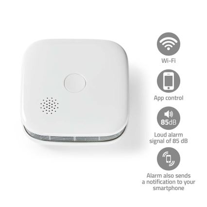 Детектор за дим SmartLife 3V/1xCR123A Wi-Fi Tuya