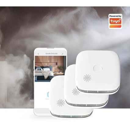 К-кт 3x Детектор за дим SmartLife 3V/1xCR123A Wi-Fi