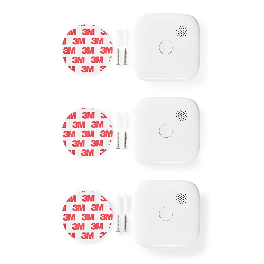 К-кт 3x Детектор за дим SmartLife 3V/1xCR123A Wi-Fi