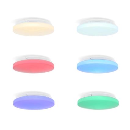 LED RGBW Димируем плафон за баня SmartLife LED/18W/230V 2700-6500K IP44 Wi-Fi