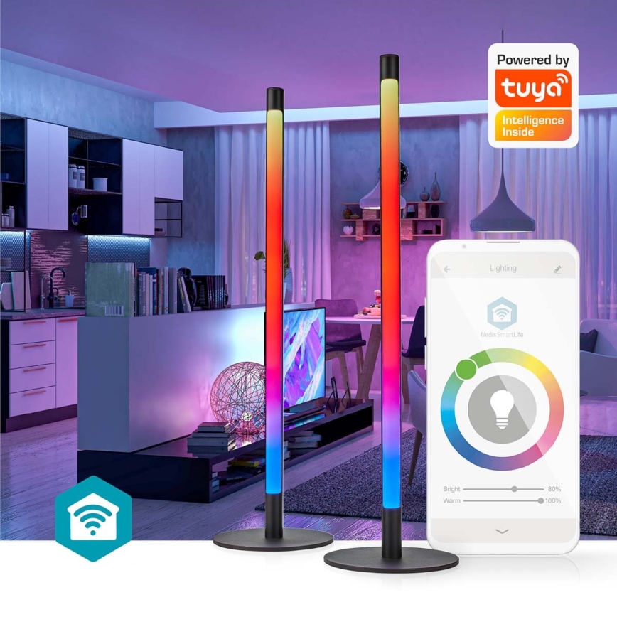 К-кт 2x LED RGBIC Димируема настолна лампа SmartLife LED/36W/230V 55 см 2700-6500K Wi-Fi Tuya + дистанционно управление