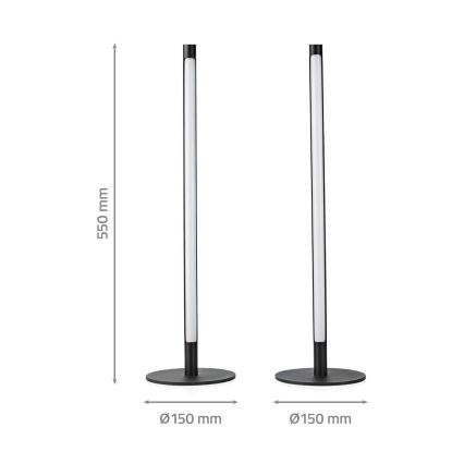 К-кт 2x LED RGBIC Димируема настолна лампа SmartLife LED/36W/230V 55 см 2700-6500K Wi-Fi Tuya + дистанционно управление