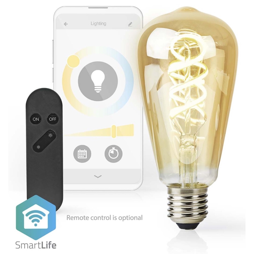 LED Димируема крушка ST64 E27/4,9W/230V Wi-Fi 1800-6500K