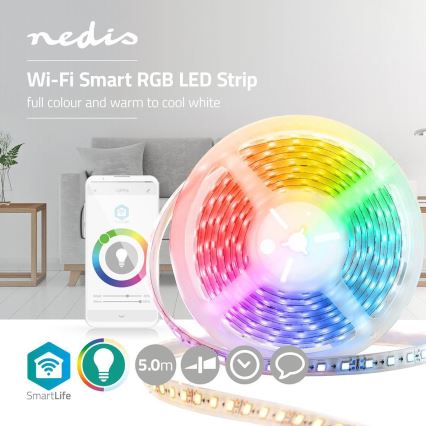 LED RGB Смарт Wi-Fi лента LED/15W/230V 2700 - 6500K 5м