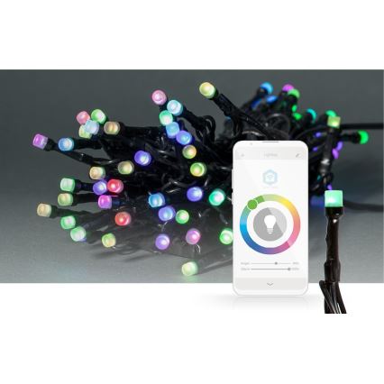 LED RGB Екстериорни Коледни лампички 42xLED/8 функции 8м IP65 Wi-Fi Tuya