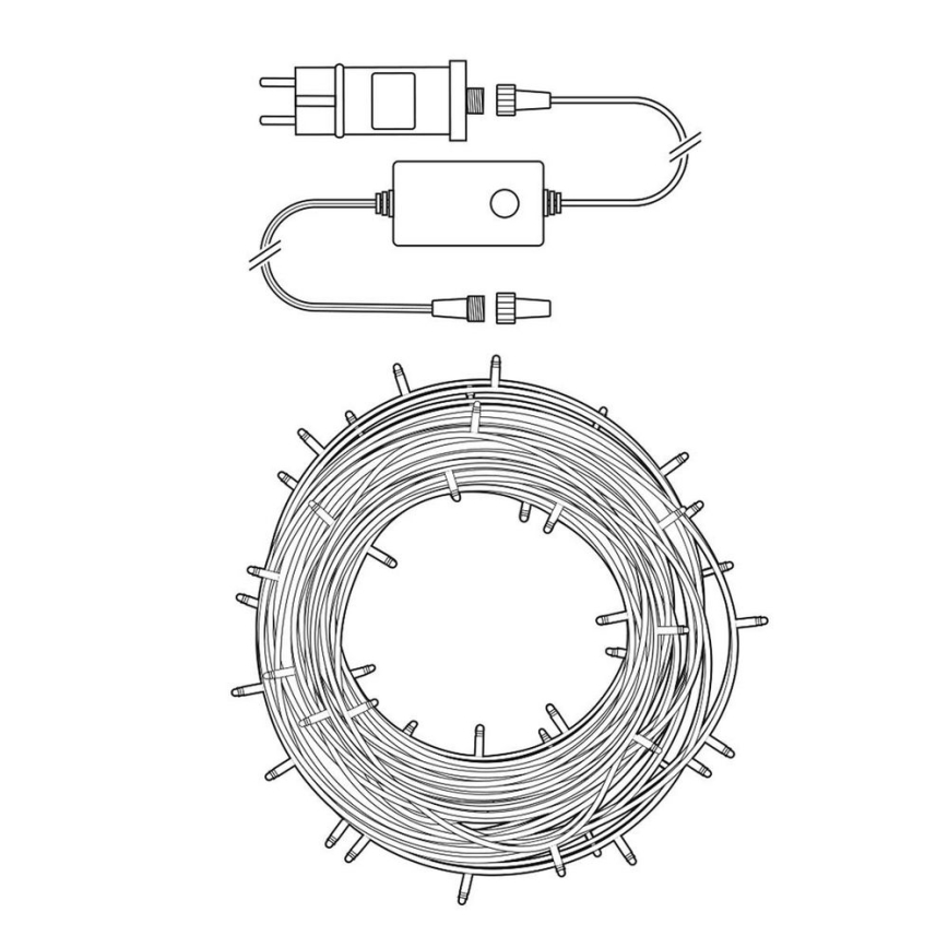 LED коледен гирлянд 50xLED/8 функции 5m IP65 Wi-Fi Tuya