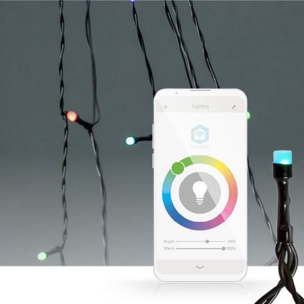 LED RGB Коледна завеса 240xLED/11 функции 8м IP65 Wi-Fi Tuya