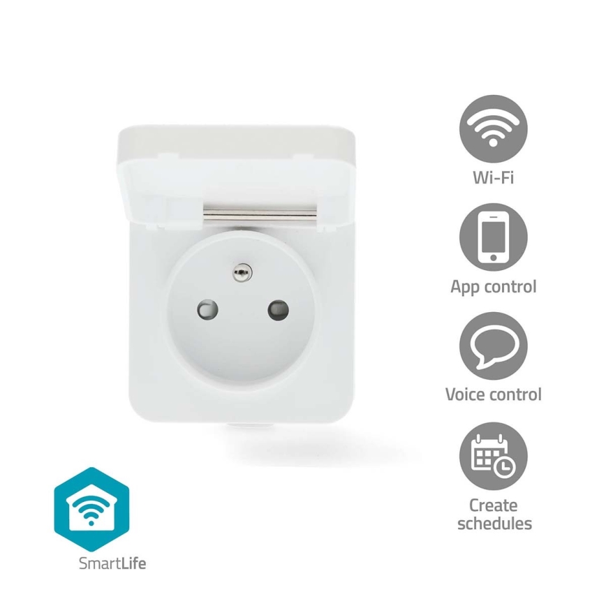 Смарт щепсел 3680W/230V/ Type E/16A Wi-Fi Tuya IP44