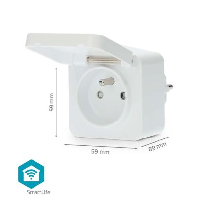 Смарт щепсел 3680W/230V/ Type E/16A Wi-Fi Tuya IP44