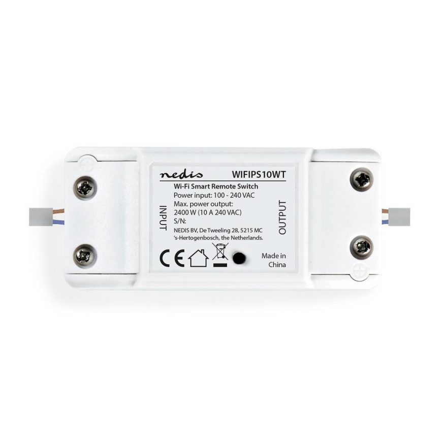 Nedis WIFIPS10WT - Превключвател за електрическа верига 2500W / 230V / 17dBm Wifi