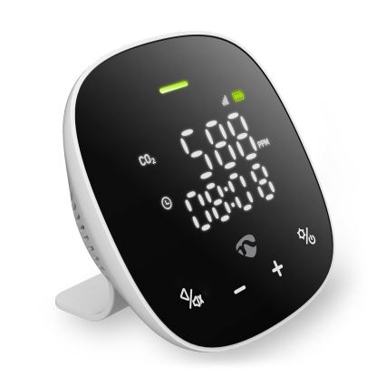Интелигентен монитор за качество на въздуха с LED дисплей SmartLife Wi-Fi