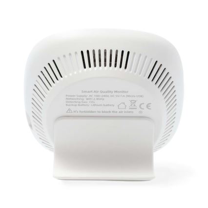 Интелигентен монитор за качество на въздуха с LED дисплей SmartLife Wi-Fi