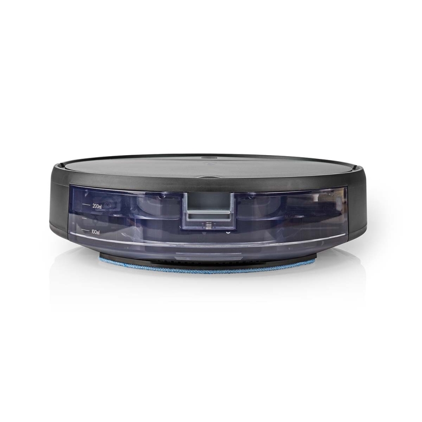 Умен роботизиран прахосмукач с моп 28W/2500 mAh Wi-Fi черен + дистанционно управление