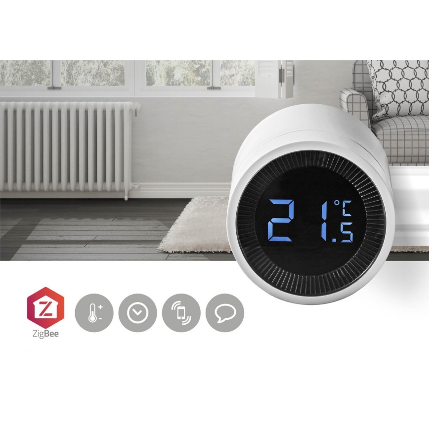 LED Смарт управление за радиатори ZigBee 2xAA