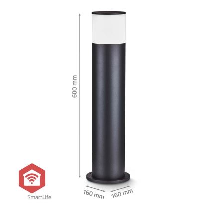 LED RGBW димируема външна лампа SmartLife LED/10W/230V IP65 Wi-Fi Tuya черна